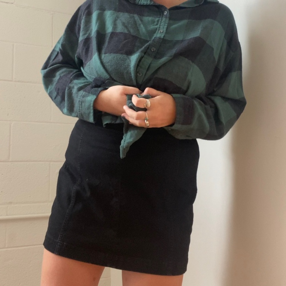 wild fable black mini skirt
